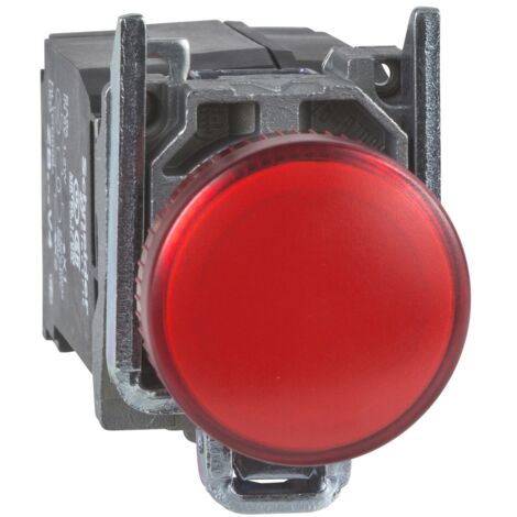 Schneider Electric – Voyant rond Ø22 IP66 rouge LED intégrée 240V – Résistant haute pression 7000000 Pa – Pour environnements industriels – XB4BVM4