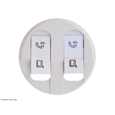 Enjoliveur pour prise double RJ45 Céliane Finition: Blanc