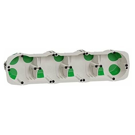 Schneider Electric – Boîte étanche 4 postes entraxe 71mm – Diamètre 67mm – Profondeur 47mm – Tenue au feu 850°C – Système anti-rotation (1/8)
