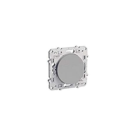 Schneider Electric – Interrupteur va-et-vient 10 A à vis aluminium – Montage encastré – 3 bornes sans vis – S530204
