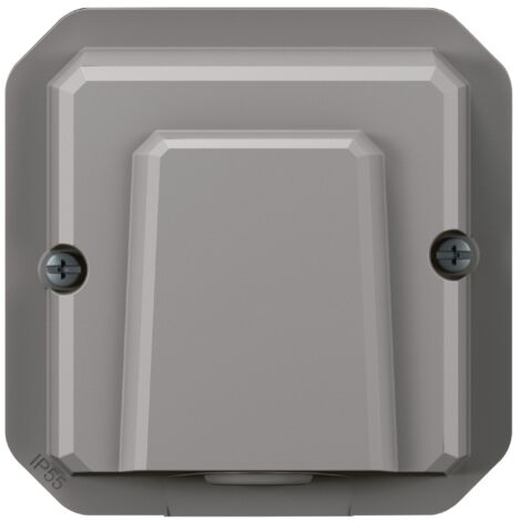 Legrand – Sortie de câble étanche avec serre câbles Ø5mm à 13mm – 16A 250V IP55 – Enjoliveur gris pour chantiers humides