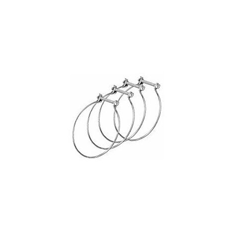Unelvent – Colliers de serrage 80 mm – Acier zingué pour ventilation – Lot de 4 unités – Compatible VMC – 860107 - UNE860107