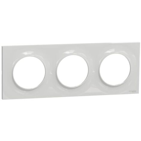 SCHNEIDER ELECTRIC SC5S520706A1 ODACE STYL PLAQUE 3 POSTES HORIZONTAUX OU VERTICAUX, GRIS