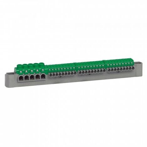 Legrand – Bornier de répartition IP2X – 5 connexions à vis pour fils 6 à 25 mm² – Longueur 227 mm – Compatible coffrets Drivia – LEG405055