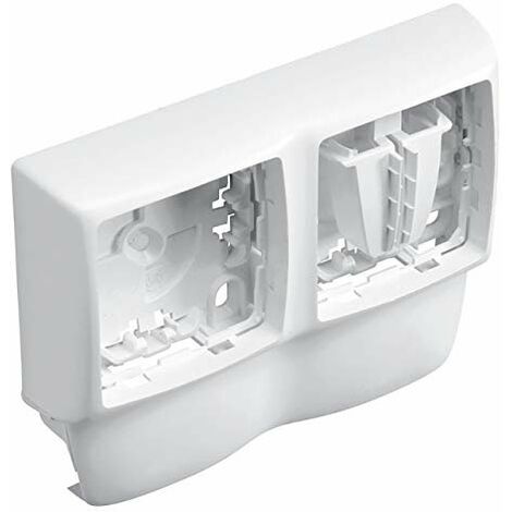 Legrand – Cadre double appareillage saillant 2cm – Accessoire pour goulotte électrique – Pour installations en saillie – PLW11822