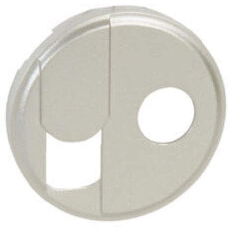 LEGRAND CÉLIANE ENJOLIVEUR PRISE RJ45 ET TV SIMPLE TITANE - 068539 (1/2)