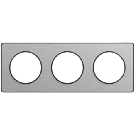 Schneider Electric Odace Touch plaque aluminium brossé anthracite (1/4)