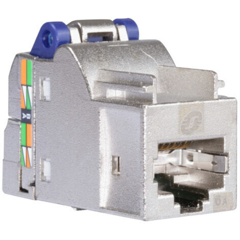 Schneider Electric – Prise RJ45 S-ONE Cat 6A blindée STP – Connecteur femelle 10GBase-T – Matériau ABS et PC – Température d'opération -40 à 70 °C