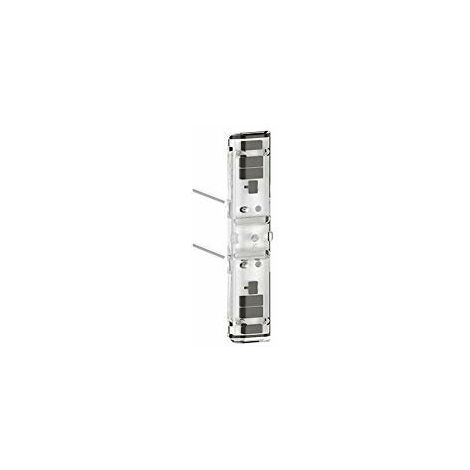 Voyant Témoin Easy-Led à LEDs blanches Mosaic - Socle orange - 067685L