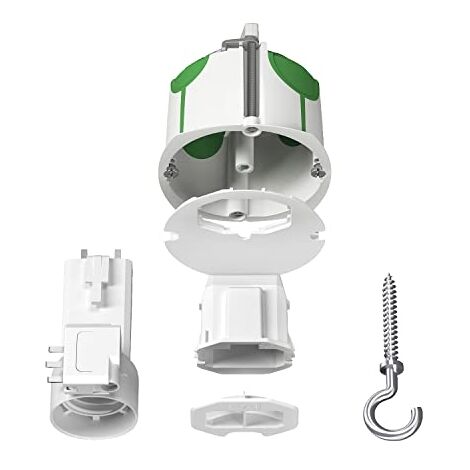 Schneider Electric – Boîte d'encastrement mural étanche 67mm – IMT35021 – Douille E27, connecteur DCL, couvercle affleurant – Installation sans échange d'air