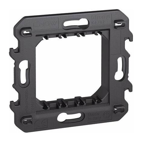 Bticino – Cadre 2 modules K4702 pour boîte d'encastrement 502E – Plastique ignifugé – Installation rapide – Compatible avec modules Living Now - BTIK4702