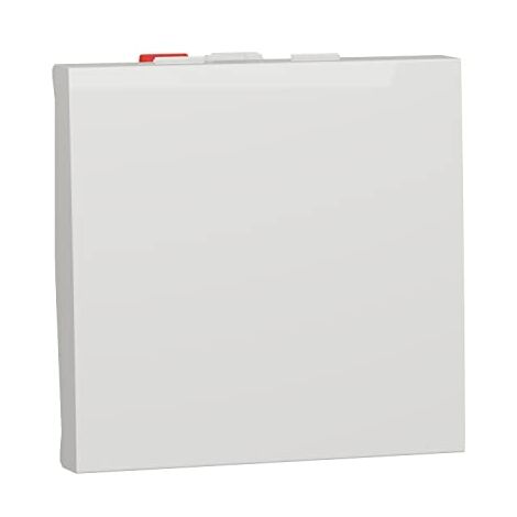 Inter va-et-vient 10A blanc bornes auto largeur 2M méca 45x45mm sans support ni plaque UNICA NU320318F (1/4)