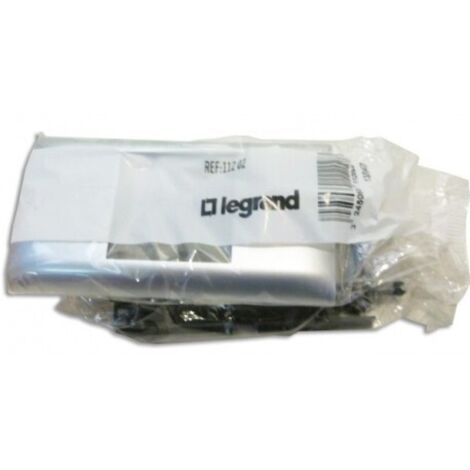 Support 2 modules appareillage PROG MOSAIC 45mm alu pour couvercle 65mm goulotte DLP LEGRAND 011202 (1/3)