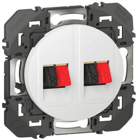 Prise haut-parleur double dooxie finition blanc LEGRAND 600382 (1/5)
