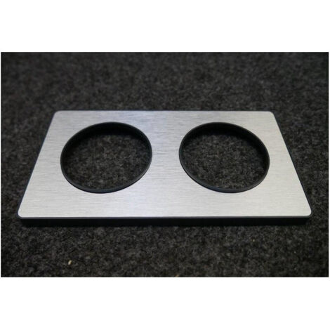 SCHNEIDER ELECTRIC - ODACE TOUCH, PLAQUE ALUMINIUM BROSSÉ LISERÉ ANTH. 2 POST. HORIZ./VERT. 71MM - S540804J (1/5)