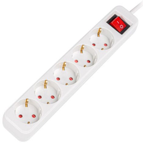 LANBERG BANDES DE MARQUE MODÈLE SCHUKO BANDE 5 SORTIES AVEC PROTECTION 3M BLANC PS1-05F-0300-W (1/4)