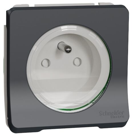 Schneider Electric – Prise de courant étanche 2P+T composable – IP55 IK08 – Connexion automatique – Pour chantiers humides – MUR36133 (1/8)
