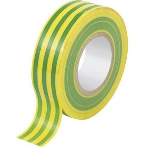 TRU COMPONENTS TC-10089956 FILM POUR REGROUPEMENT DE CÂBLES VERT, JAUNE (L X L) 20 M X 19 MM 1 PC(S) (1/2)