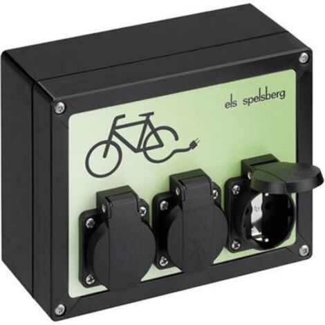 Spelsberg TG BCS 3 Borne de recharge pour vélos électriques, IP44, 3x SCHUKO, Série de répartiteurs de prises, 20003001 (1/2)