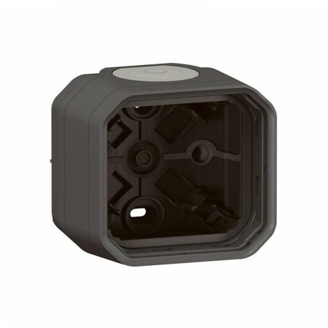 BOÎTIER SAILLIE ÉTANCHE PLEXO 1 POSTE AVEC 2 EMBOUTS À MEMBRANE ET 1 ENTRÉE - ANTHRACITE LEGRAND LEG069601L (1/6)