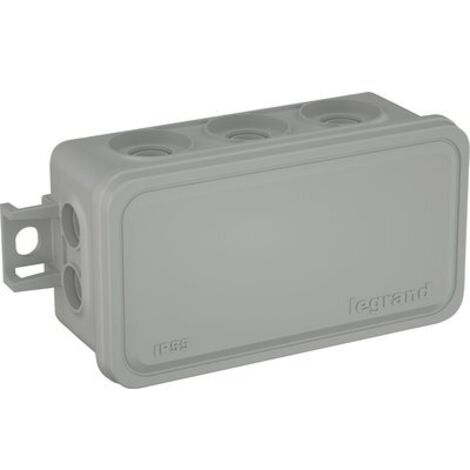 Legrand – Boîte de dérivation Plexo rectangulaire 80x43x34mm – Faible encombrement – Avec 10 embouts pour câbles et tubes 7 à 16mm