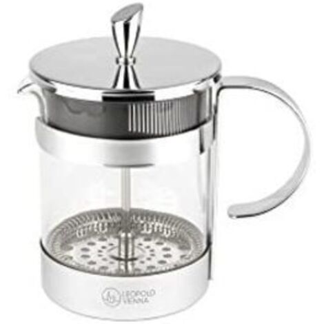 Leopold Vienna Luxe 600ml Cafetière Argenté Moderne (1/5)