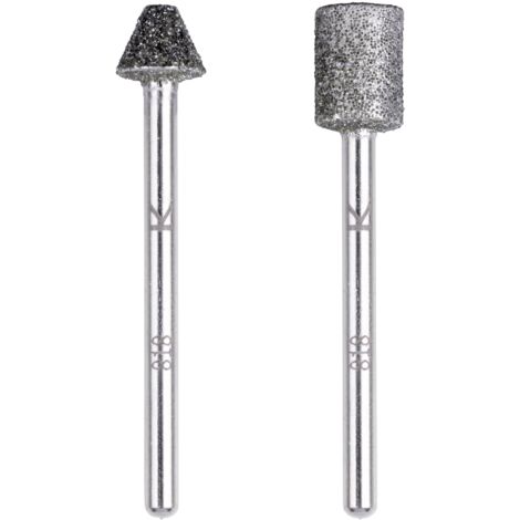 WOLFCRAFT 5989000 JEU DE GOUPILLES DE PONÇAGE DIAMANTÉES, CYLINDRIQUES ET CONIQUES, 2 PIÈCES 1 SET (1/4)