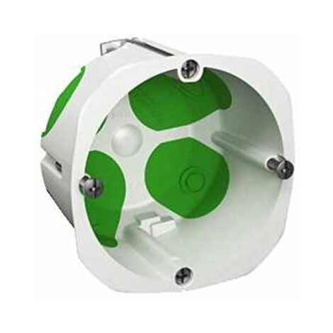 Schneider Electric – Boîte d'encastrement étanche 1 poste diamètre 67mm – Profondeur 47mm – Fixation par vis – Système anti-rotation – IMT35032