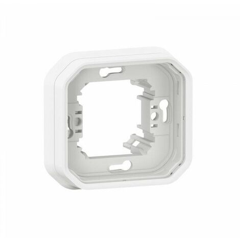 SUPPORT PLAQUE ÉTANCHE POUR MONTAGE ENCASTRÉ 1 POSTE PLEXO - BLANC LEGRAND LEG069692L (1/6)