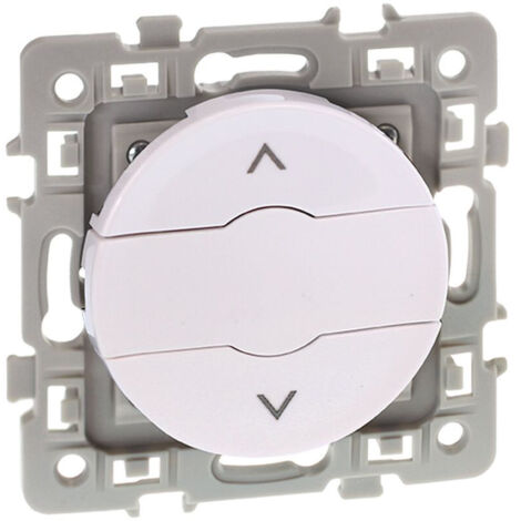 Eur Ohm – Interrupteur volets roulants blanc – Double interrupteur étanche complet – Commande montée, descente et stop – Installation facile avec bornes auto (1/4)