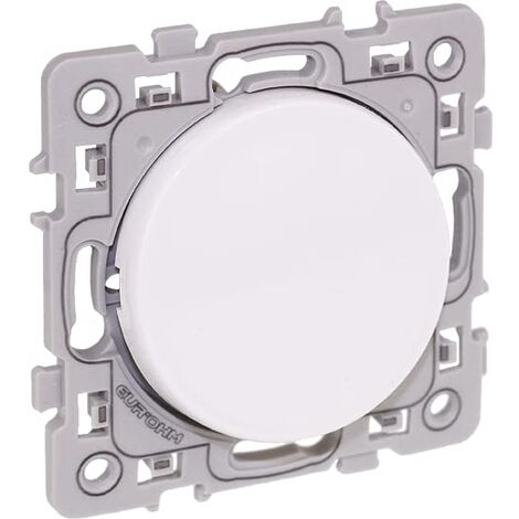 Eur Ohm – Interrupteur va et vient blanc – Raccordement rapide par bornes automatiques – Pour installation électrique – Compatible avec plaques de finition
