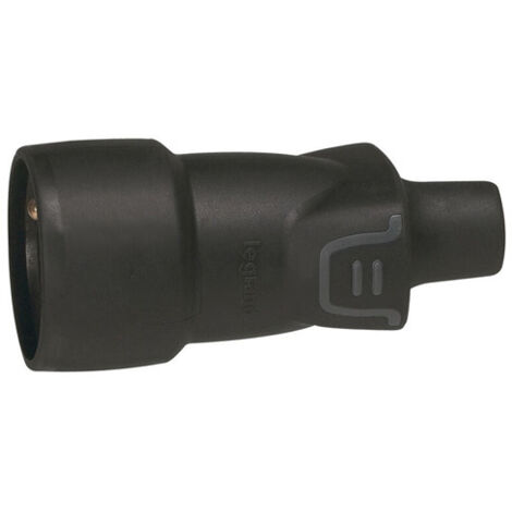 Legrand – Fiche femelle étanche 16A caoutchouc noir – 2P+T – Indice de protection IP44 – Usage extérieur – 50446 (1/4)