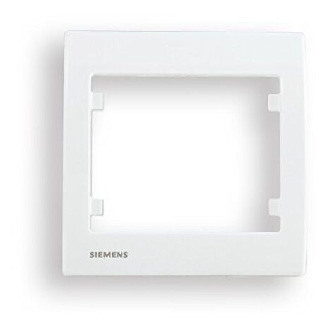 Siemens – Plaque simple blanche en thermodurcis – Résistante aux rayures et intempéries – Installation rapide sur mécanisme compatible – 266498 - SIE266498