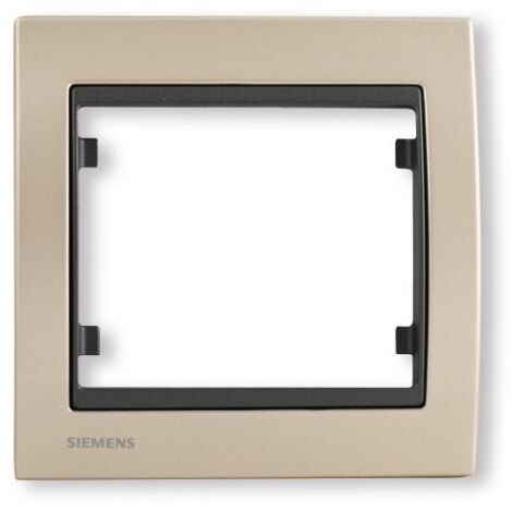 SIEMENS DELTA IRIS PLAQUE SIMPLE MÉTAL CHAMPAGNE SIE266603 (1/2)