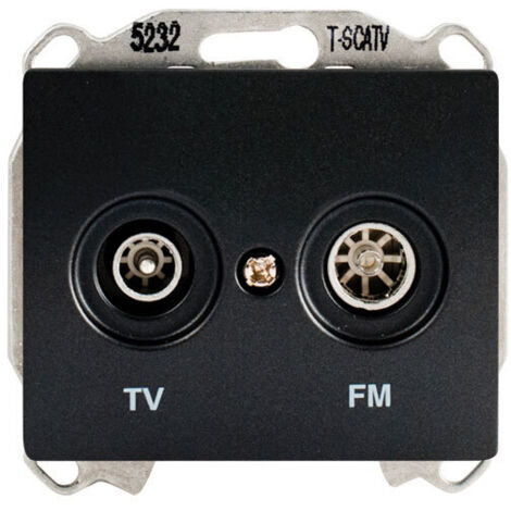 SIEMENS DELTA IRIS PRISE TV FM ANTHRACITE SIE268270 (1/3)