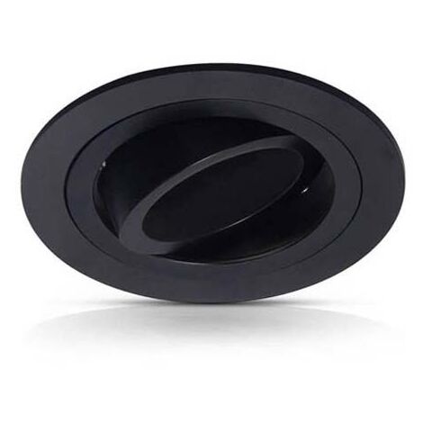 VISION-EL ANNEAU ORIENTABLE ROND POUR SPOT ENCASTRÉ 92 MM NOIR - 77120