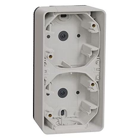 Boîte 2 postes verticale Mureva Styl - saillie - IP55 - IK08 - blanc - Schneider Electric - MUR39912