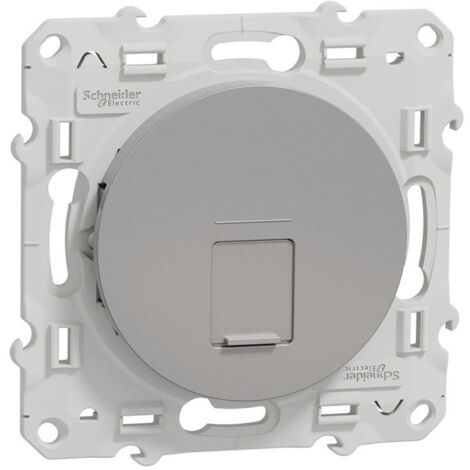 SCHNEIDER ODACE PRISE RJ45 GRADE 1 CATÉGORIE 6 ALUMINIUM - S530475 (1/3)