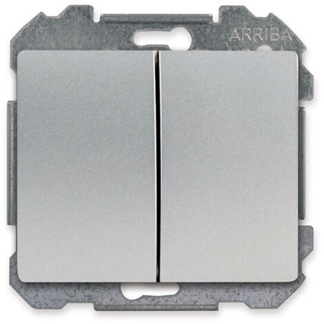 SIEMENS DELTA IRIS INTERRUPTEUR DOUBLE VA ET VIENT SILVER SIE266818 (1/2)