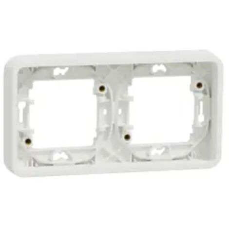 cadre - 2 postes - blanc - horizontal - mureva styl - schneider electric mur39101
