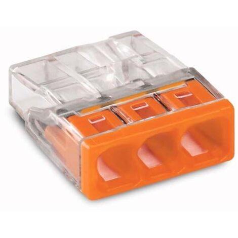 WAGO S2273 100 MINI BORNES DE CONNEXION RAPIDE 3 ENTRÉES POUR FILS RIGIDES - 2273-203 WAG268362