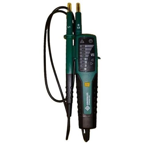 Klauke – Vérificateur d'absence de tension bipolaire GT50-NE – Détecteur avec auto-test intégré – Éclairage de point de mesure – 52047897