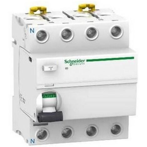 SCHNEIDER ACTI9 IID INTERRUPTEUR DIFFÉRENTIEL TÉTRAPOLAIRE 40A 30MA TYPE AC 4M 400V - A9R11440