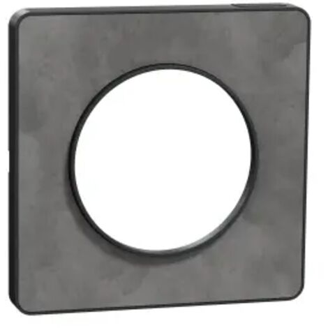 Schneider Electric – Plaque Schneider Odace Touch ardoise 1 poste – Finition anthracite – H 85mm L 85mm P 10mm – IK04 IP21 D – Sans halogène