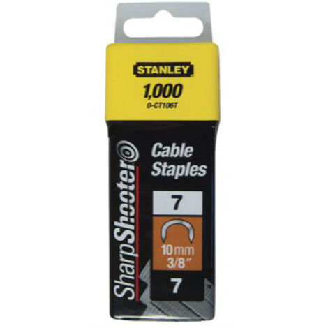 Agrafes cavaliers 10mm type 7 boîte de 1000 - STANLEY - 1-CT106T (1/10)