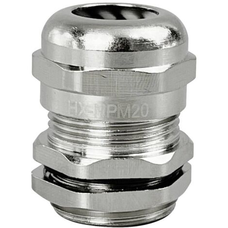 TRU COMPONENTS TC-10302832 PRESSE-ÉTOUPE M20 LAITON (NICKELÉ) MÉTAL 1 PC(S) (1/2)