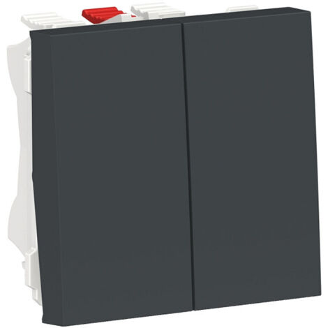 SCHNEIDER - INTERRUPTEUR DOUBLE VA-ET-VIENT 10A UNICA ANTHRACITE AUTO NU321354 - NU321354 (1/4)