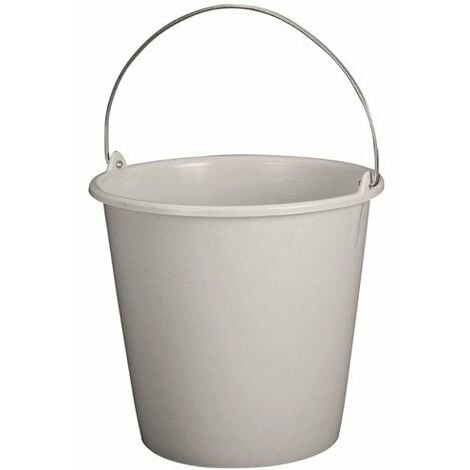 ALUMINIUM ET PLASTIQUE SEAU MÉNAGE 12L GRADUÉ GRIS MOUCHETÉ RIVS12
