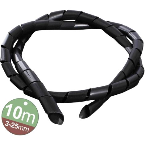 QUADRIOS 2111C144 GAINE SPIRALE 3 À 25 MM NOIR 1 SET (1/3)