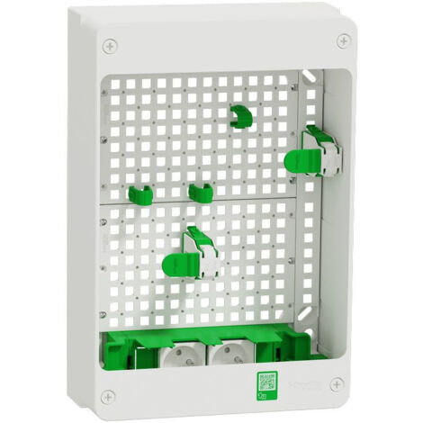Schneider Electric – Coffret de communication VDI 13M2R – 2 prises connectiques – Coffret support box opérateur – SCHR9H13402VDIBOX (1/5)